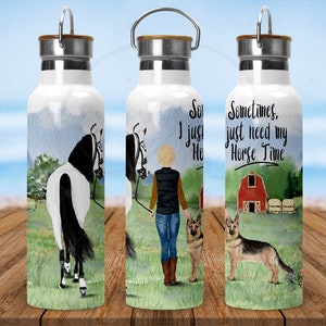 Personalized Horse Riding Drinkware | Sometimes I Need My Horse Time | Horse & Best Friend | Sister Birthday | Barn Buddy Gift | Grad Gift