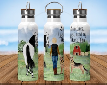 Personalized Horse Riding Drinkware | Sometimes I Need My Horse Time | Horse & Best Friend | Sister Birthday | Barn Buddy Gift | Grad Gift