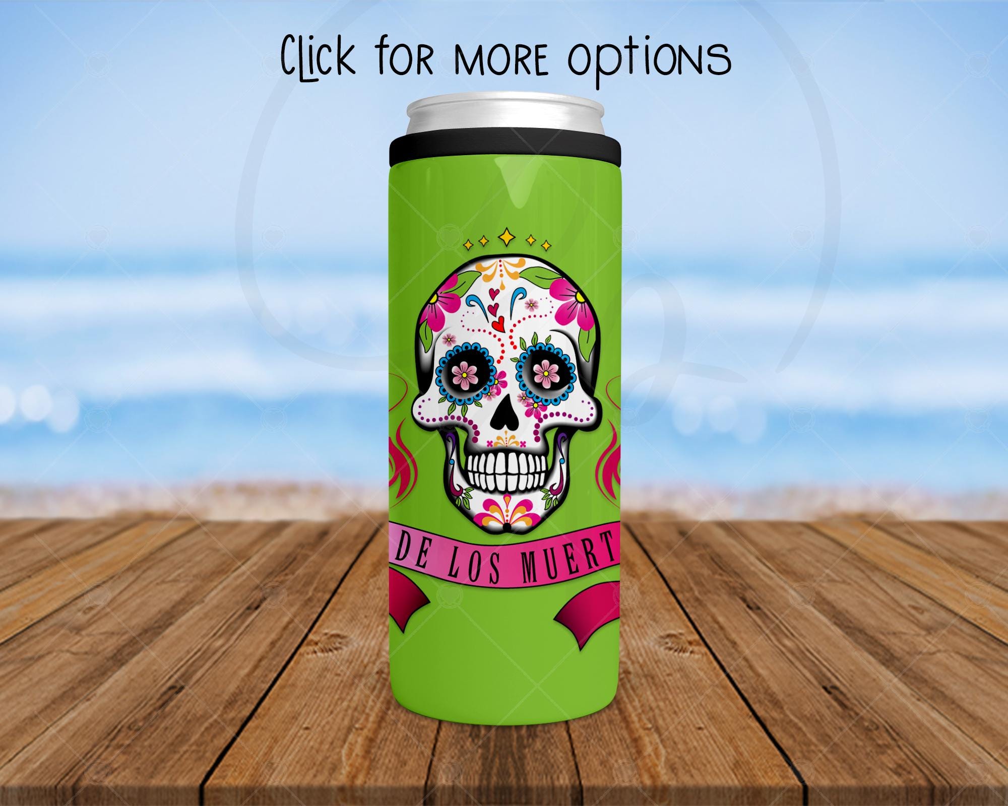 Can Cooler- Sugar Skull Can Cooler- Sugar Skull