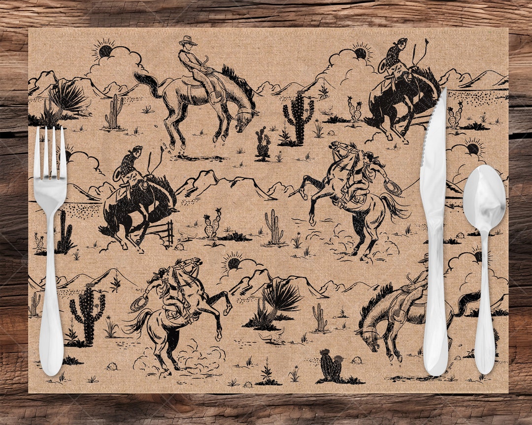 Cowboy Nutcracker Placemat, 2pc