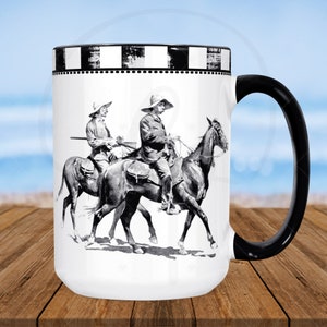 Ceramic Coffee Mug | Vintage Cowboys On The Range | Old West Styled Cowboy | Western Decor | Housewarming Gift | Gift For Mom | Anytime Gift