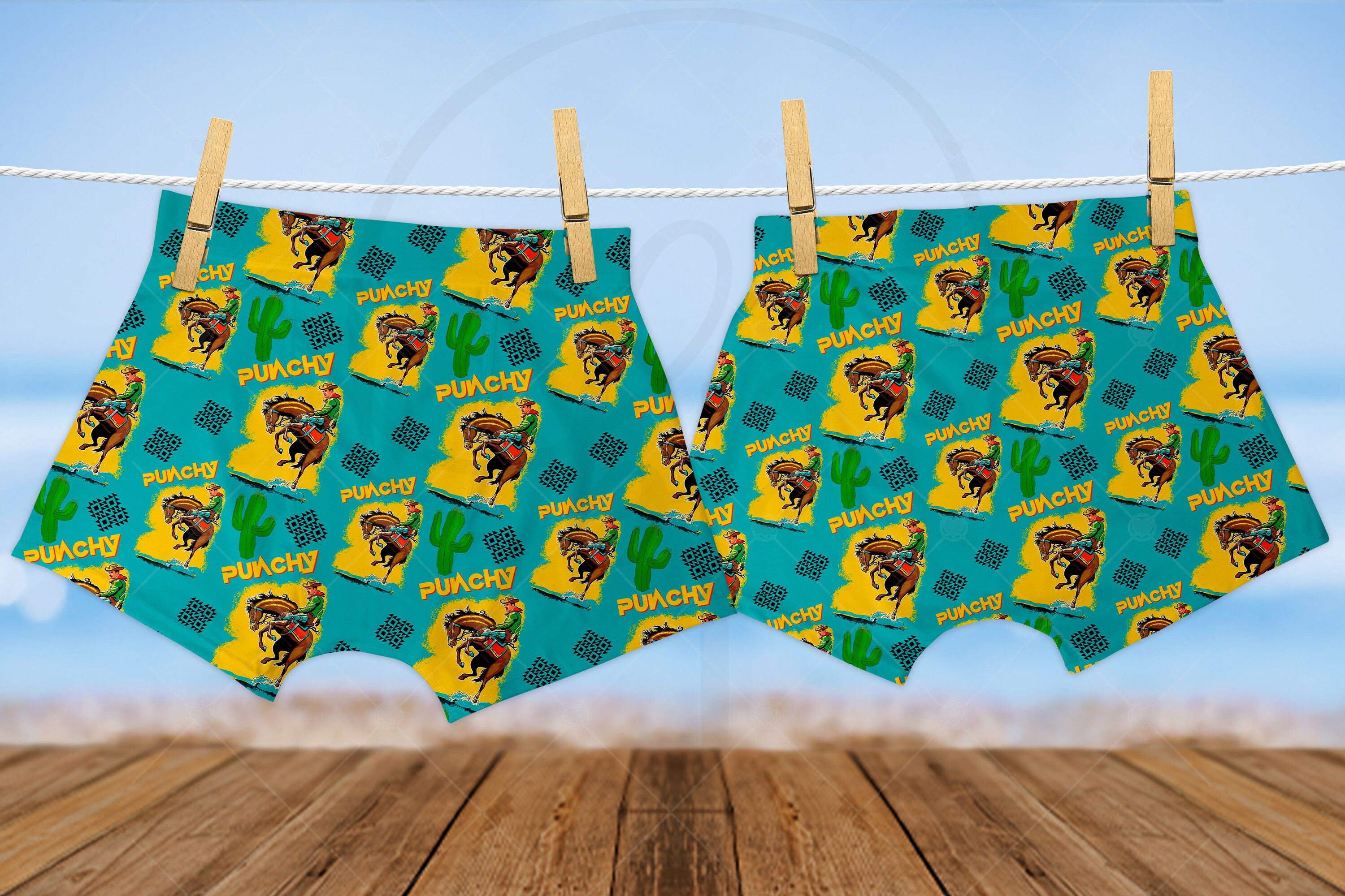 Calzoncillos boxer para hombre Vaquero punzante occidental Diseno de vaquero de rodeo Regalo para papa Regalo divertido para novio Regalo de cumpleanos para esposo Dia del padre Etsy Espana