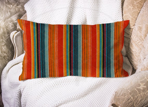 Southwestern Serape Stripe Throw Pillows