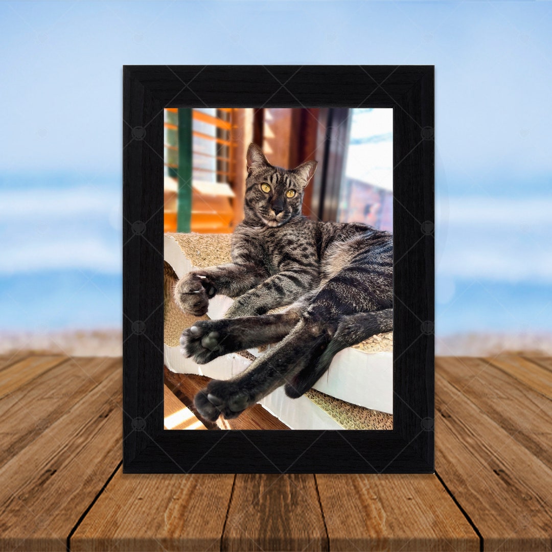 Italian Wood Frame 5x7 Photo Frame Cottage Grey Frame Etsy