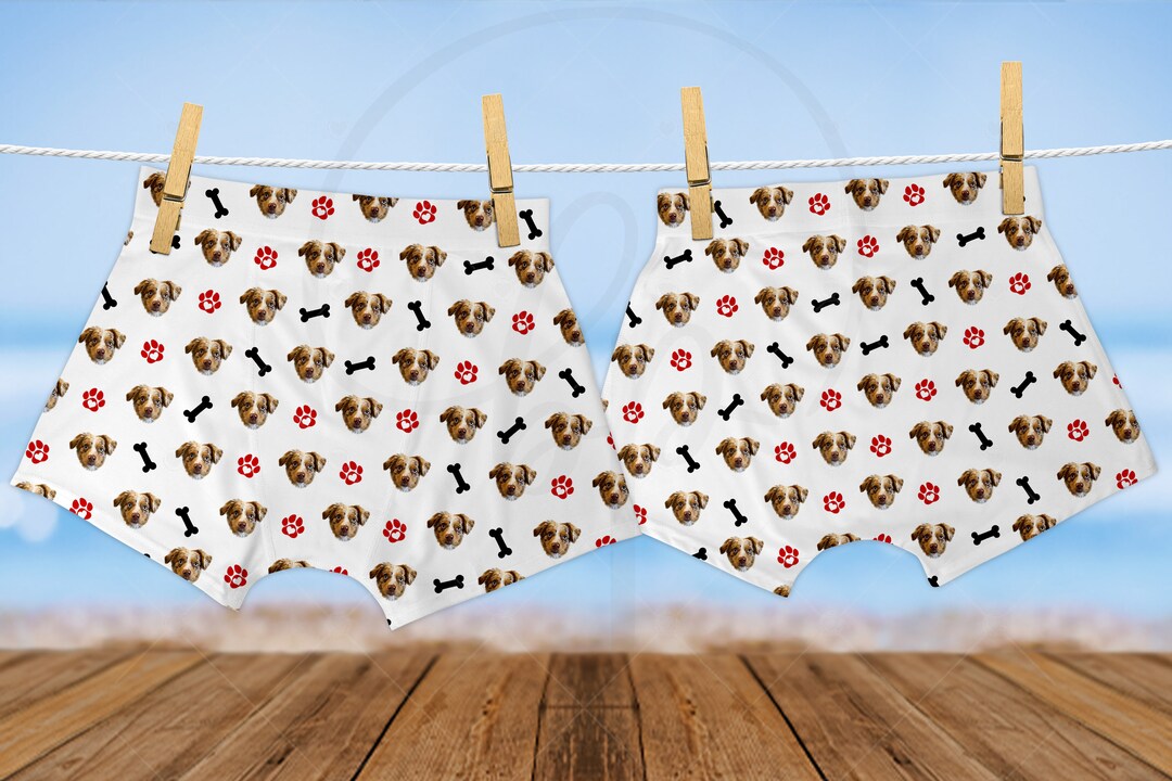 Pet Face Men's Boxer Briefs Personalized Pet Photo Boxer Etsy