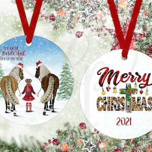 Personalisierte Tochter & Pferd Ornament | Kind und Pferd beste Freunde | Kinder und Ponys | Benutzerdefinierte Metall Tochter Andenken | Pferdeliebhaber Geschenk