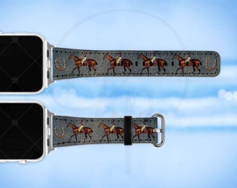 Watch Bands | Watercolor Horse Art | Vintage Race Horse | Thoroughbred Horse Lover | Barn Buddy Gift | Sister Birthday Gift | Mom Gift