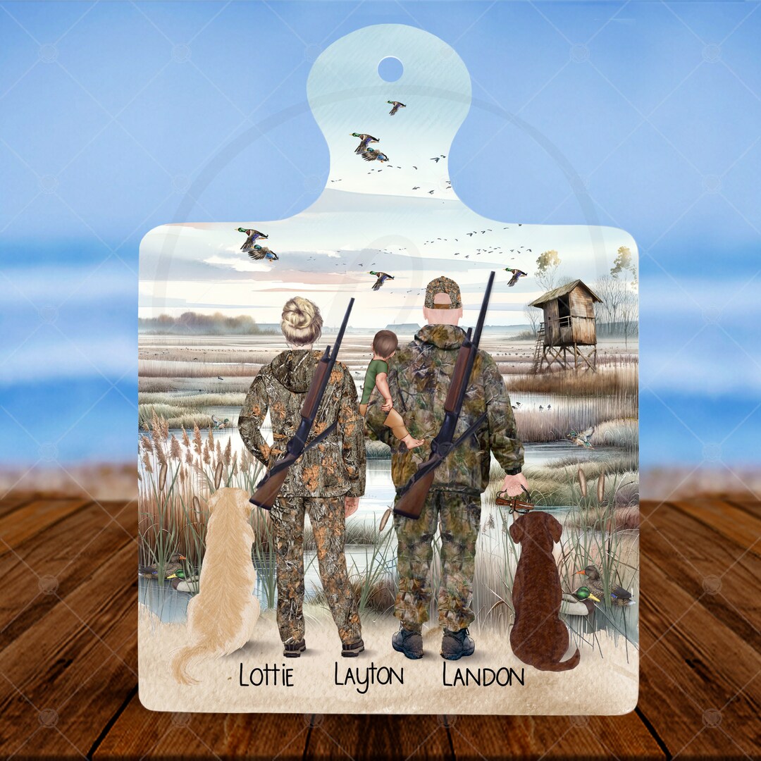 Personalized Family Hunting Trivet Duck Hunting Father & Son Mallard