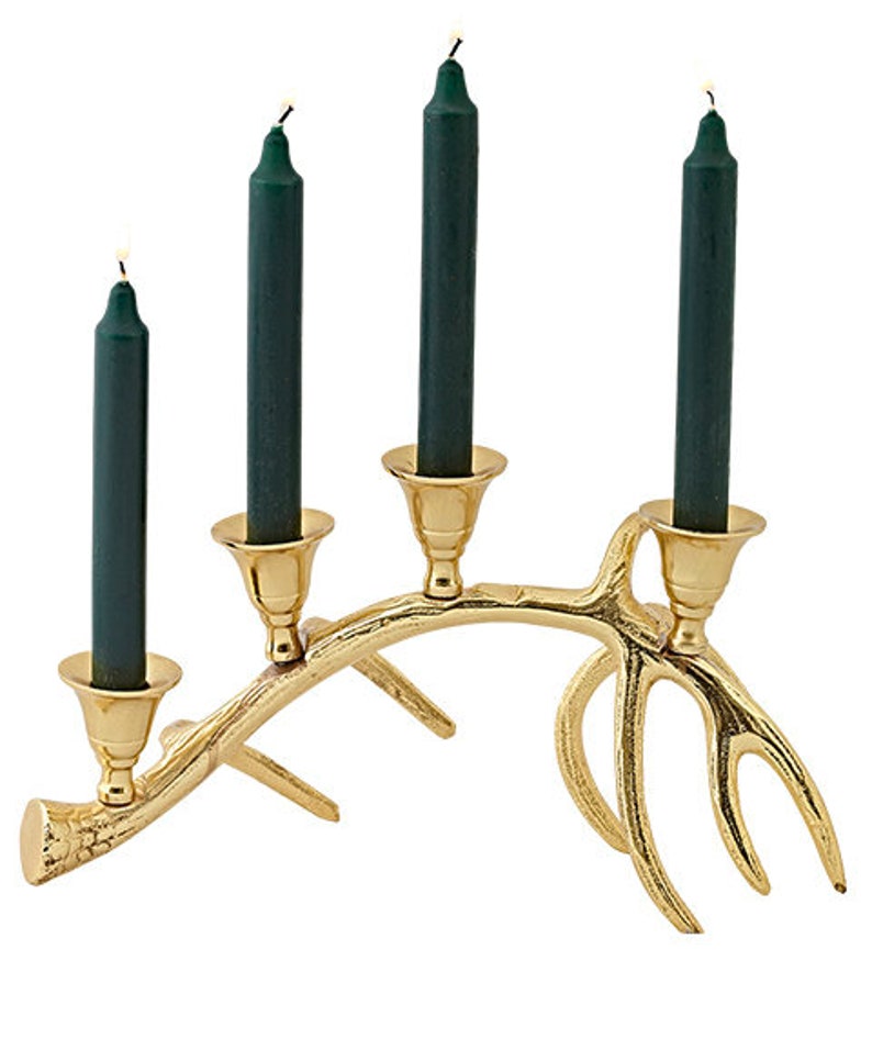 Kingston candlestick, nickel-plated aluminium, gold coloured, le Kingston candlestick, nickel-plated aluminium, gold coloured, le