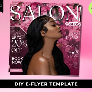 Magazine Template, Wig Install Flyer, Appointment Flyer, Book Now Flyer, Wig Install Special Flyer, Hair Stylist Flyer, Hair Flyer