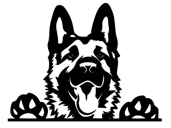 B1078 German Shepherd Dog LOVE Decal Sticker 
