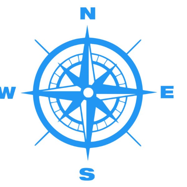 Nautical Compass Vinyl Decal Etsy