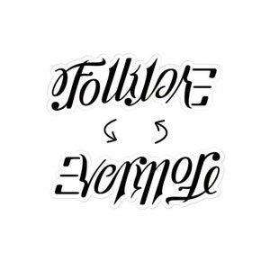 Folklore / Evermore Ambigram Stickers Black Bubble-free image 1