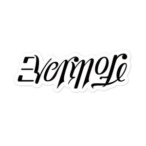 Folklore / Evermore Ambigram Stickers Black Bubble-free image 2