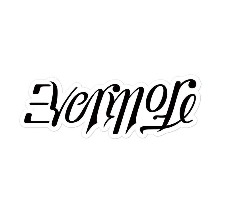 Folklore / Evermore Ambigram Stickers Black Bubble-free image 4