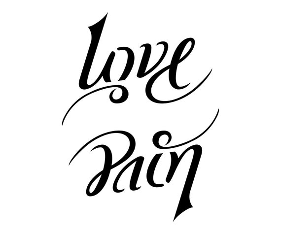 SVG Download: Love / Pain Ambigram Tattoo Design - Etsy New Zealand SVG Download: Love / Pain Ambigram Tattoo Design - Etsy New Zealand