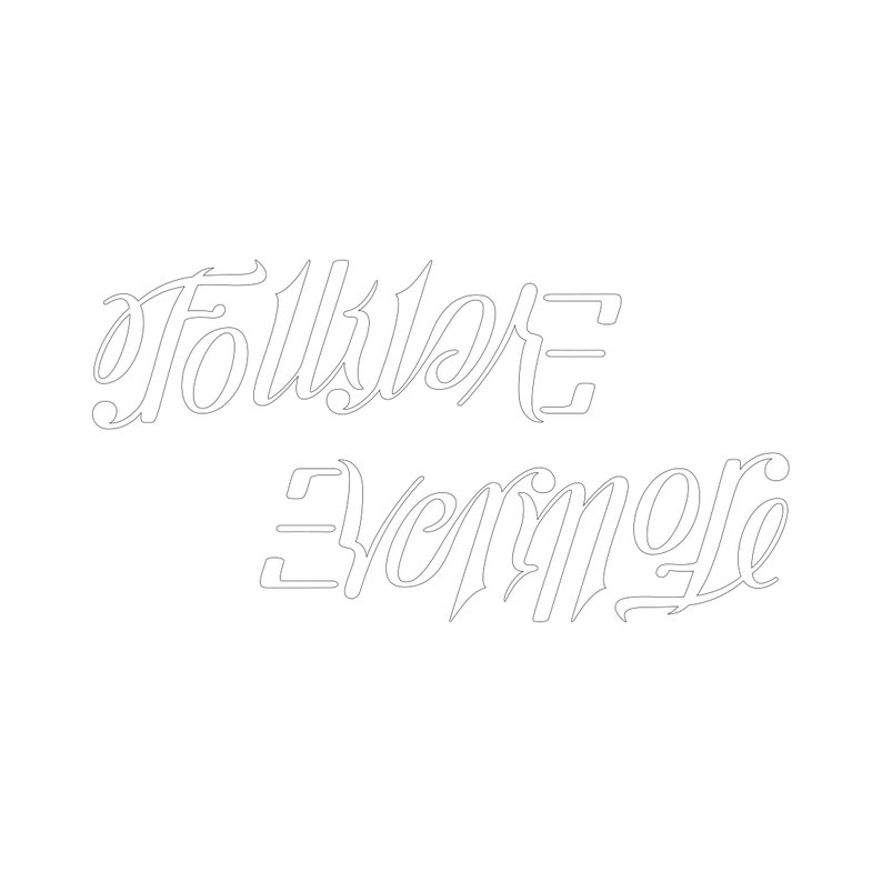 SVG Download: Folklore / Evermore Ambigram Tattoo Design image 2