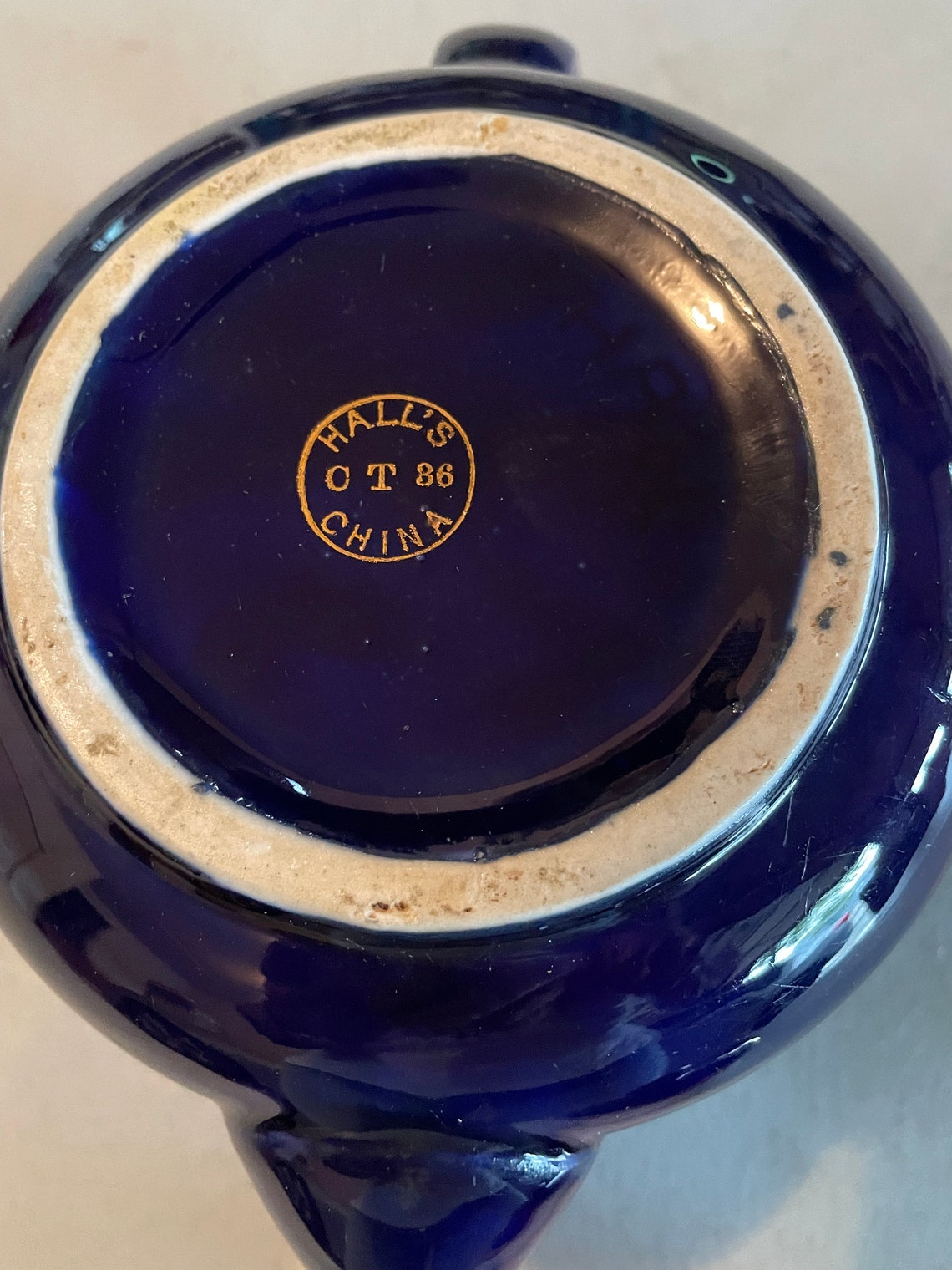 Vintage Hall Cobalt Blue & Gold Teapot 6 Cup Etsy