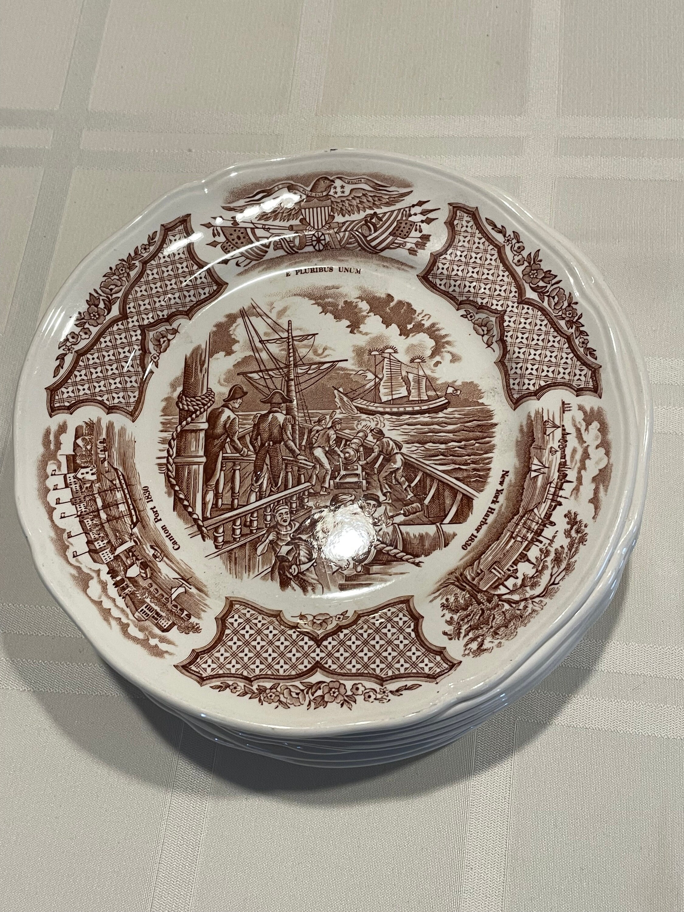 Blue and White Bread and Butter Plate 7 Alfred Meakin Fairwinds