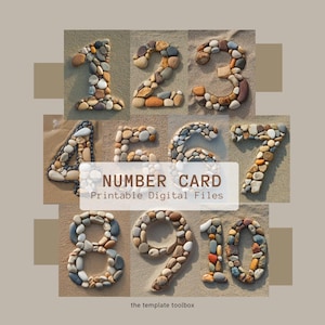 Nature Play Number cards- Numbers 0-10 printable files, classroom, kindy resource, montessori, early years resource, digital, math cards