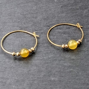 Bead Hoop Earrings, Earrings gift under 12