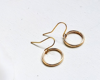 Open Circle Earrings, Hoop Earrings, Dainty everyday Earrings, Minimalist Earrings