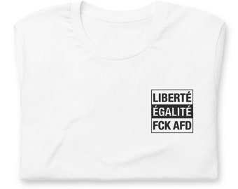 Liberté T-shirt embroidered 100% cotton chest left light colors
