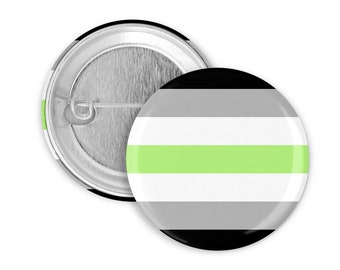Agender Flag Button | 25mm
