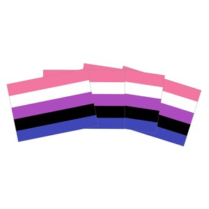 Genderfluid vlagstickers