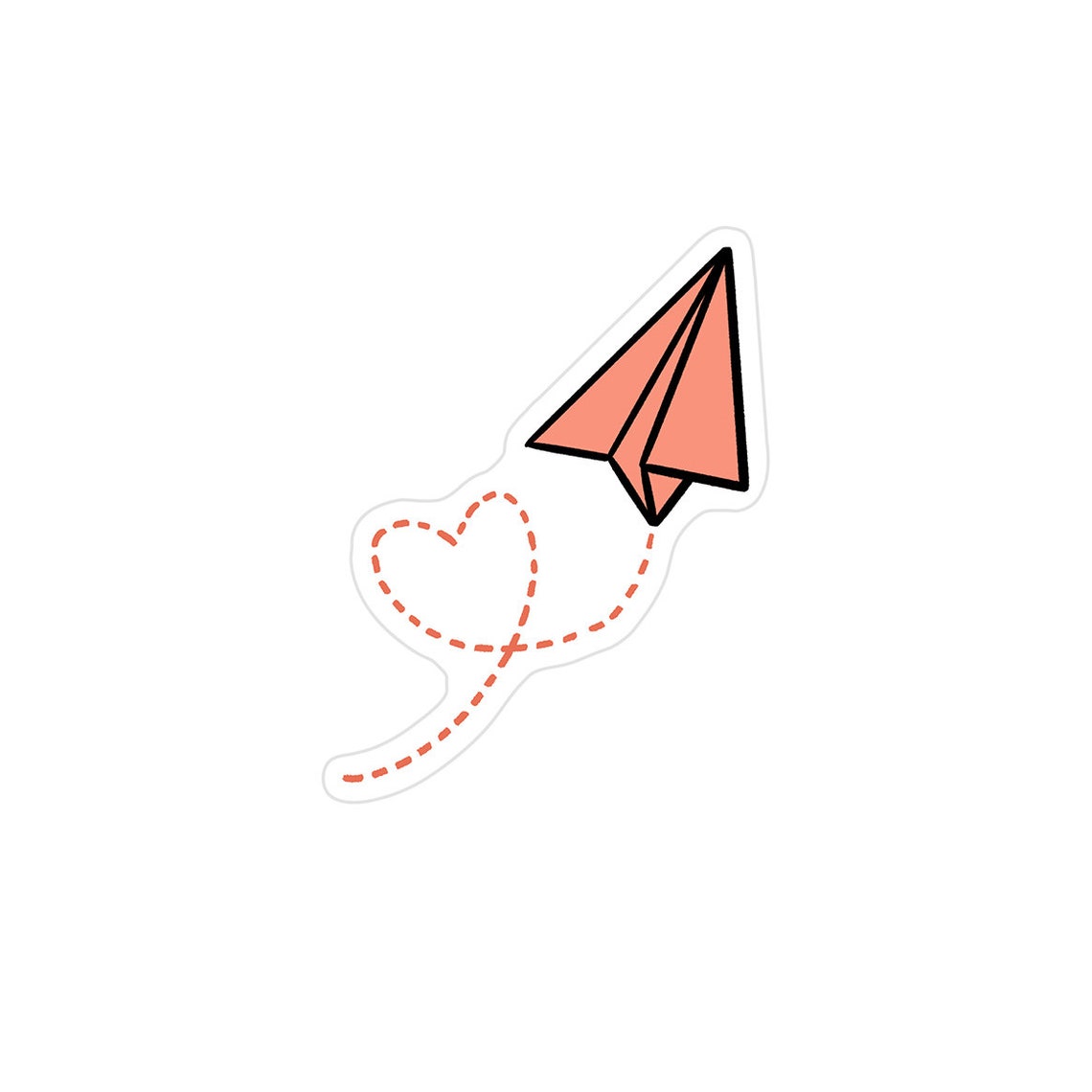 Paper Airplane - Cut Vinyl Sticker - Etsy