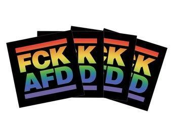FCK AFD Rainbow Sticker