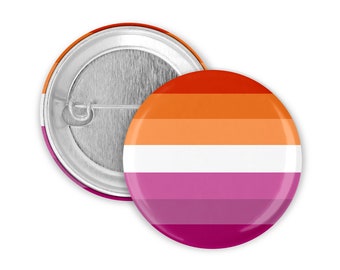 New Lesbian Flag Button | 25mm