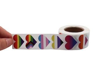LGBT Heart Sticker Roll