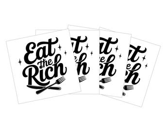 Eat the rich sticker