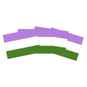 Genderqueer vlagstickers