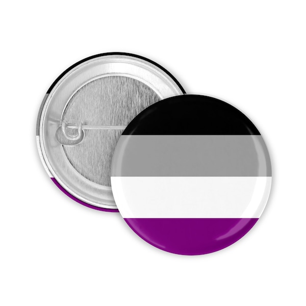 Bouton drapeau asexué | 25mm