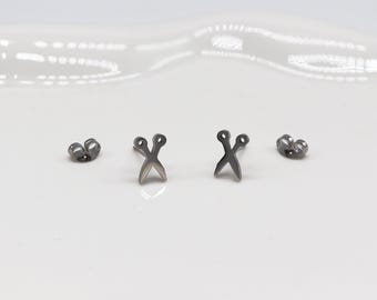 Scissors earrings (silver)