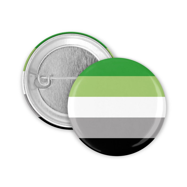 Aromantisch Flagge Button | 25mm image 1