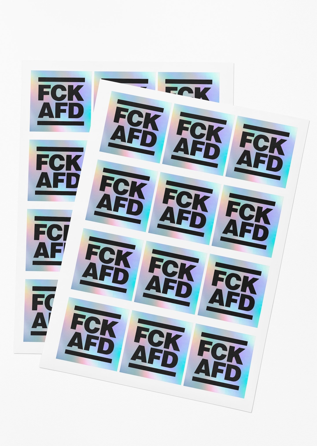 Hologram FCK AFD Sticker - Etsy
