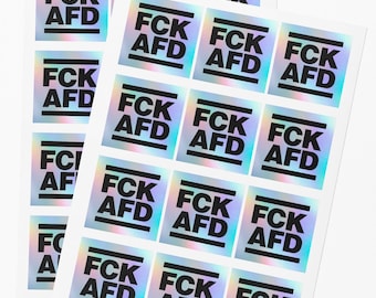 Hologram FCK AFD Sticker