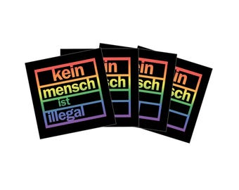 No one is illegal colorful stickers