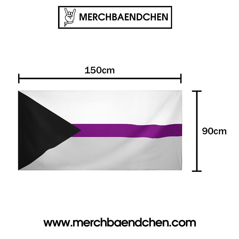 Demisexuell Flagge 90x150 Cm – Polyester, 2 Metallösen, Inkl. Aufkleber
