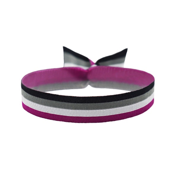 Bracelet drapeau asexué