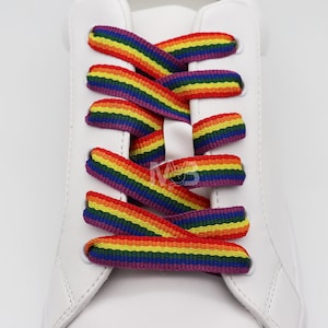 1 Paar gewebte Regenbogen Schnürsenkel | 120cm