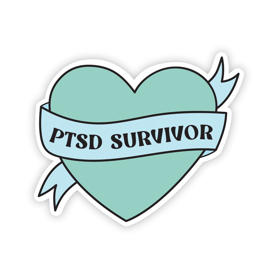 PTSD Survivor Heart - Cut Vinyl Sticker - Etsy