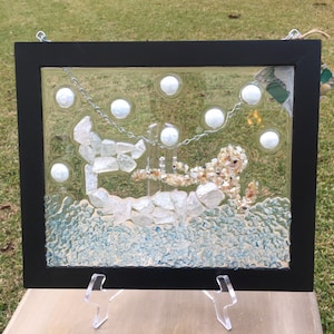 Resin Art Swimming Mermaid Sun-catcher