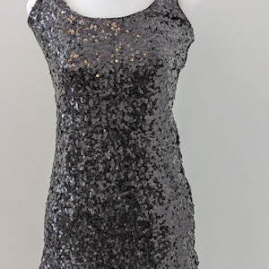 Sequin Black Mini Dress