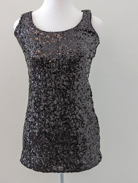 Sequin Black Mini Dress