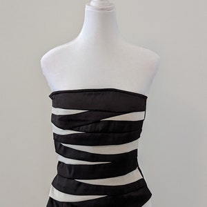 Black and white corset top