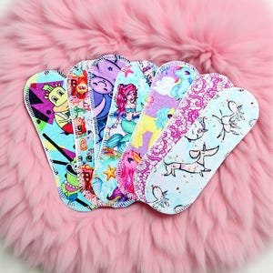 Reusable Panty Liners Set , Wingless Panty Liner , Panty Liners Reusable , Zero Waste Period , Sanitary Pad , Cloth Panty Liner , Washable